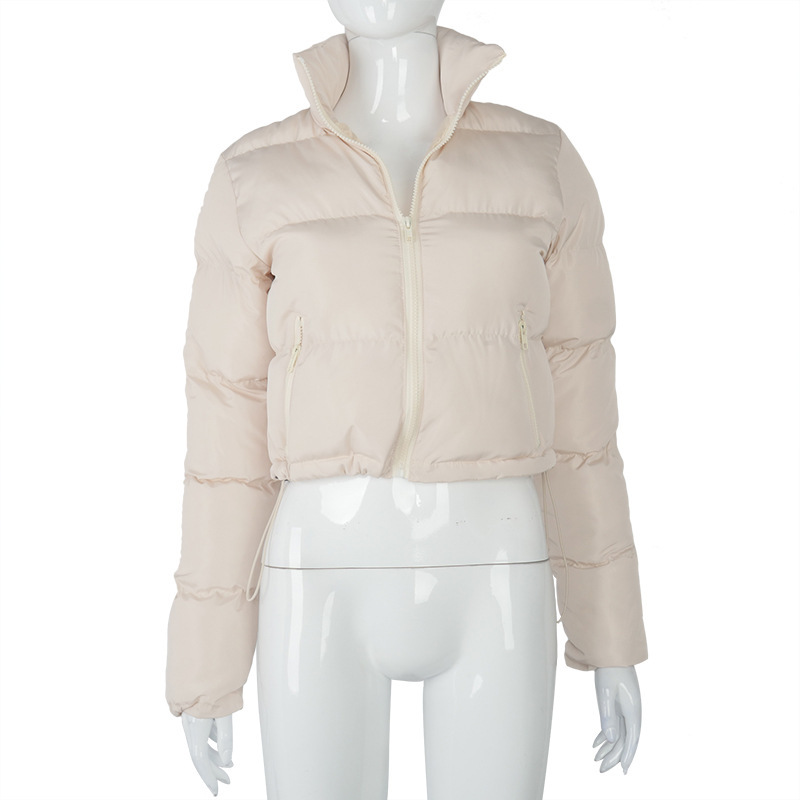 Cropped Puffer Jacket with Drawstring 10 Cropped Puffer Jacket with Drawstring - Image 10