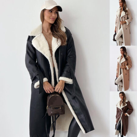 Belted Double-Breasted Trench Coat