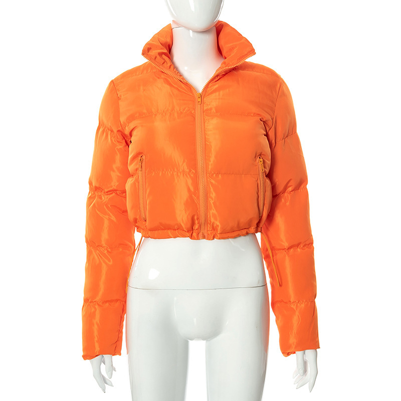 Cropped Puffer Jacket with Drawstring 2 Cropped Puffer Jacket with Drawstring - Image 2
